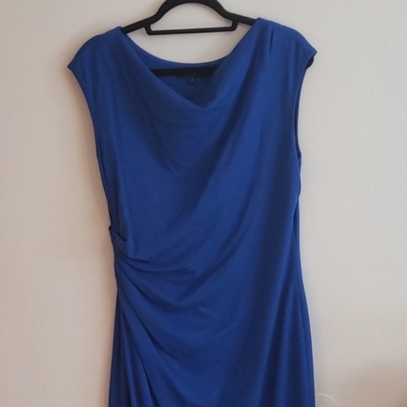 Lafayette 148 New York Royal Blue Midi Dress sz 14 - Picture 3 of 6